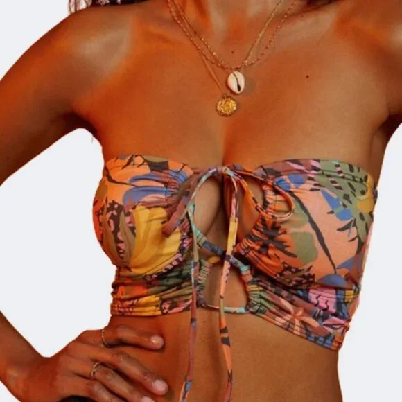 Billabong Mamacita Koko Bikini Top – Multicolor Women’s Small NWT - Picture 3 of 11